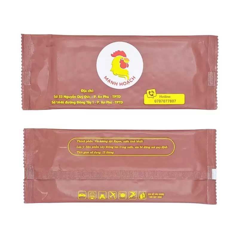 Khăn lạnh quán ăn gà Mạnh Hoạch