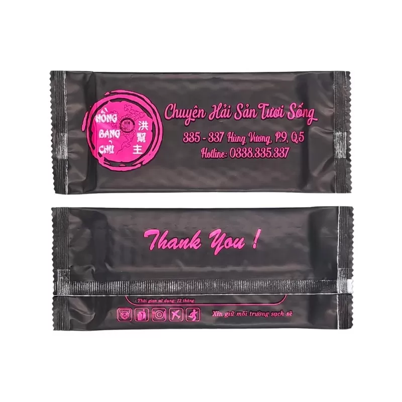 Mẫu khăn lạnh nhà hàng Hồng Bang Chủ