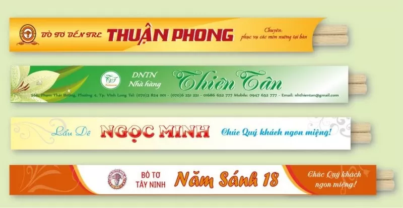 Địa chỉ in vỏ bao đũa, giấy bọc đũa giá rẻ tại TP HCM