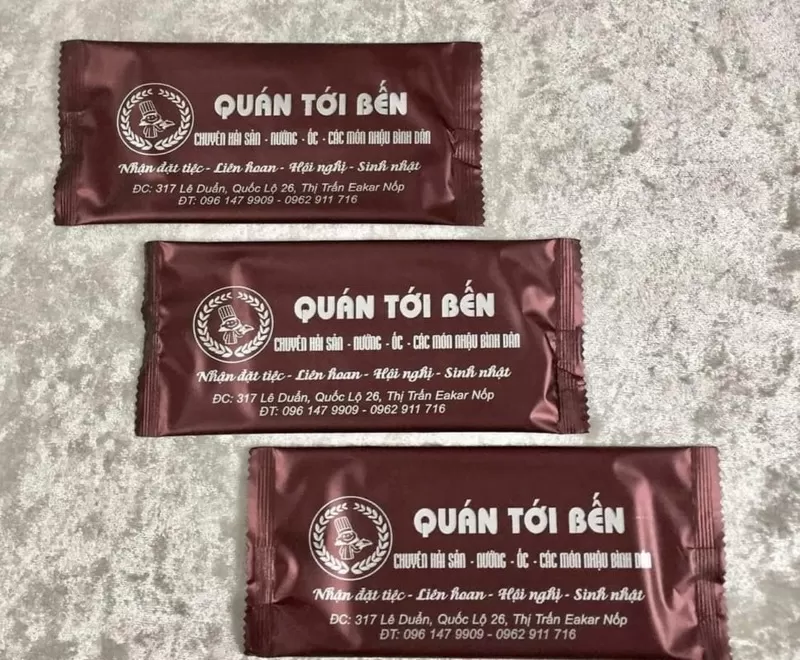 Khăn lạnh in logo quán nhậu