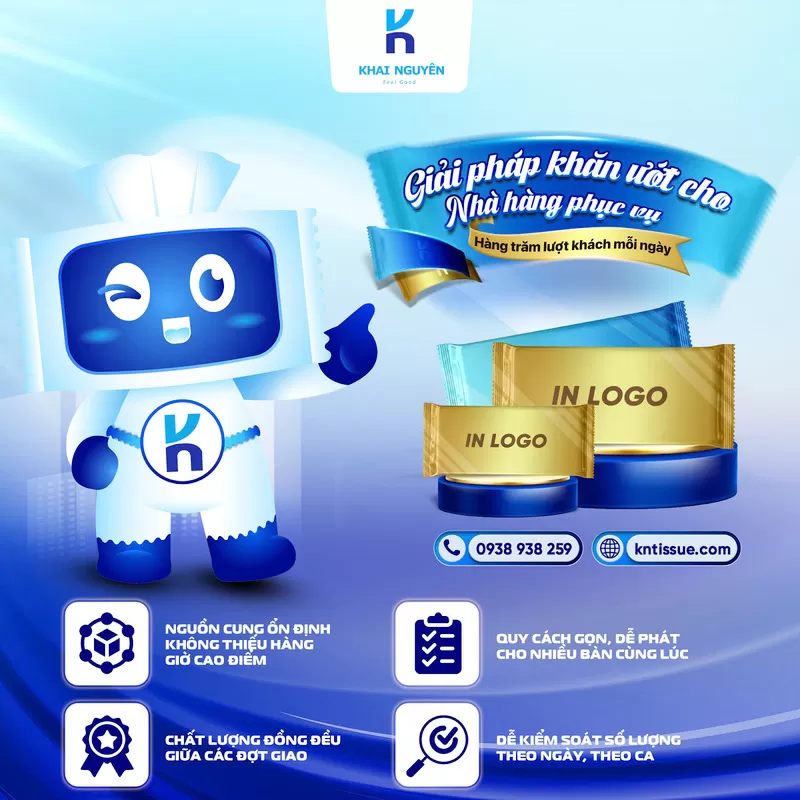 Cơ sở sản xuất khăn lạnh, khăn ướt 1 lần cao cấp tại TPHCM