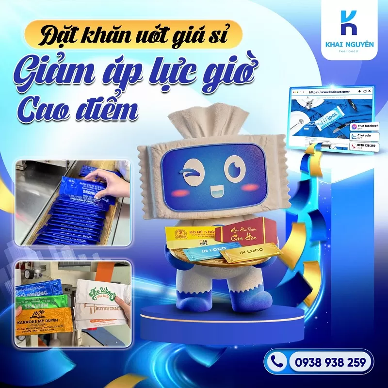Địa chỉ in số lượng lớn khăn lạnh cho nhà hàng/karaoke