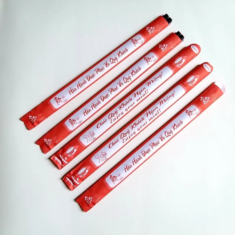 Bao bọc đũa in sẵn dùng cho nhà hàng, quán ăn