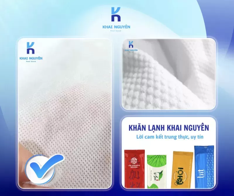 Chất liệu khăn đảm bảo an toàn và mềm mại