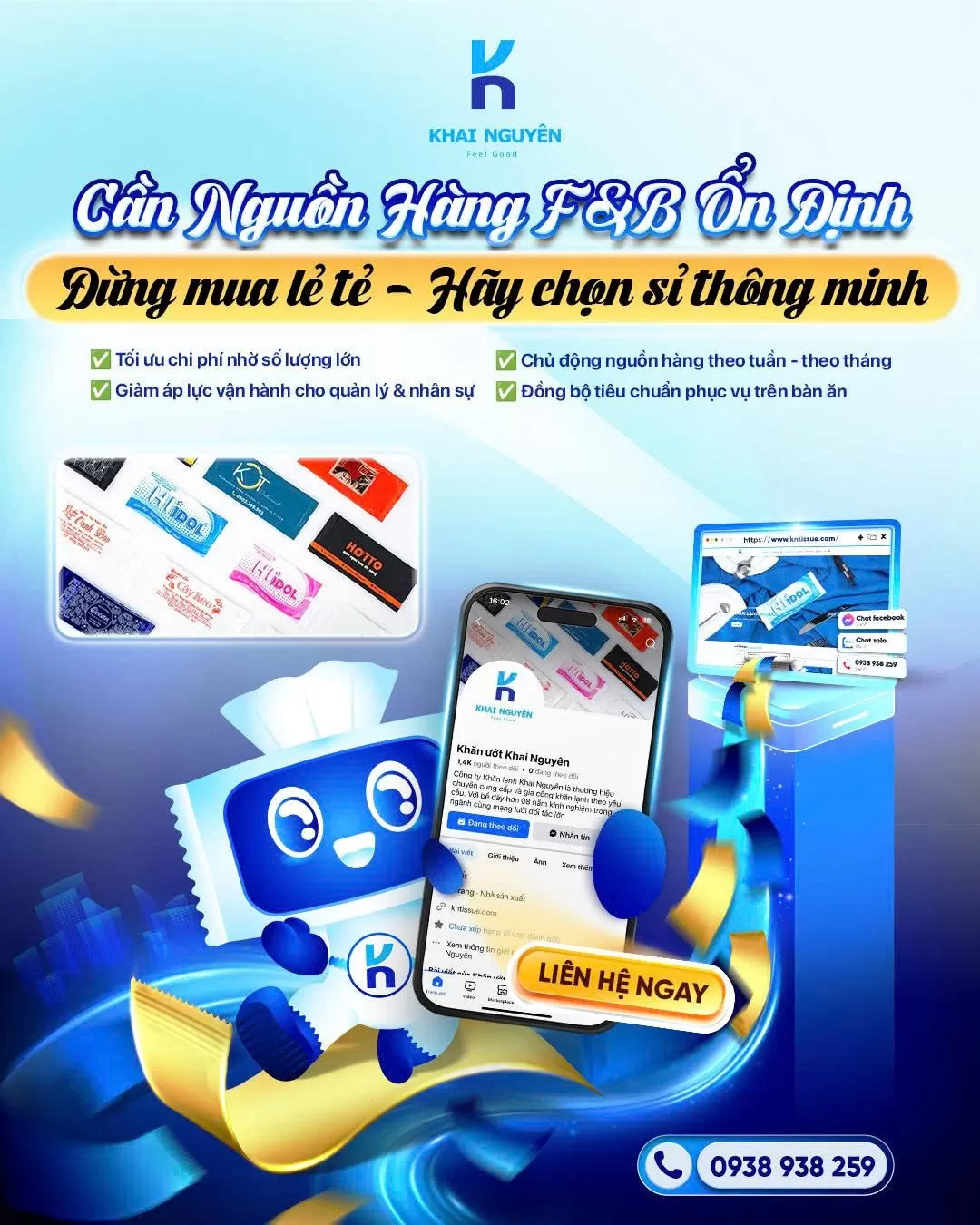 Tiêu chí lựa chọn khăn lạnh, bao đũa, bao tăm